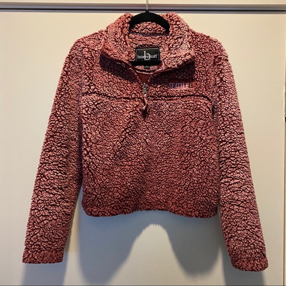 Seattle University crop fleece size S red - Picture 1 of 5